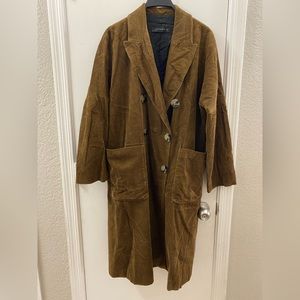 Zara Brown Corduroy Coat